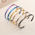 Shangjie OEM Pulsera Titanium Steel em forma de aço em CC em forma de aço inoxidável Bracelets abertos e pulseira de pulseira